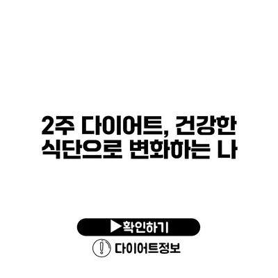 2주 다이어트, 건강한 식단으로 변화하는 나