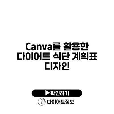 Canva를 활용한 다이어트 식단 계획표 디자인