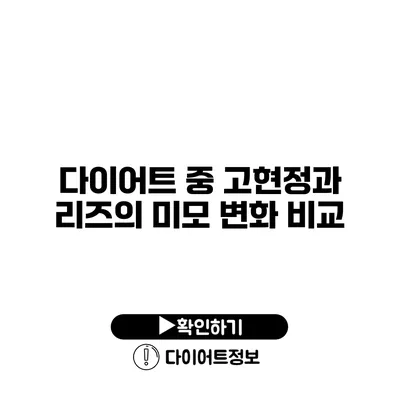 다이어트 중 고현정과 리즈의 미모 변화 비교