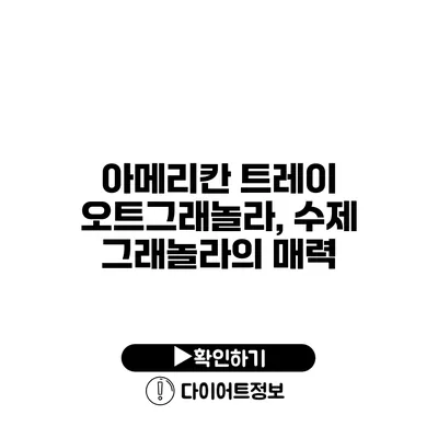 아메리칸 트레이 오트그래놀라, 수제 그래놀라의 매력