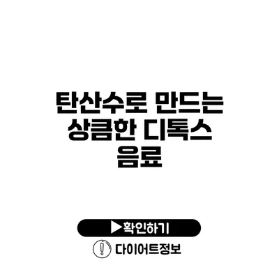 탄산수로 만드는 상큼한 디톡스 음료