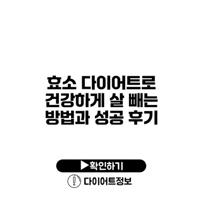 효소 다이어트로 건강하게 살 빼는 방법과 성공 후기